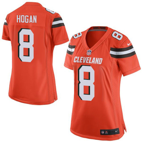 Women's Elite Kevin Hogan Nike Jersey Orange Alternate - #8 NFL Cleveland Browns